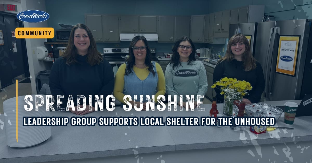 Abby Arbuckle, Brooke Batton, Jordan Smith, and Emily Larrison of Spreading Sunshine at The Bridge in Shelbyville, Indiana hosting Stacks of Sunshine in support of the Sunshine House